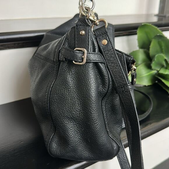 Kate Spade New York Black Pebbled Leather Shoulder Bag Crossbody purse soft lux - Picture 3 of 7